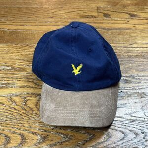 Lyle & Scott Hat Cap‎ 6 Panel Suede Bill Baseball Men's One Size Blue